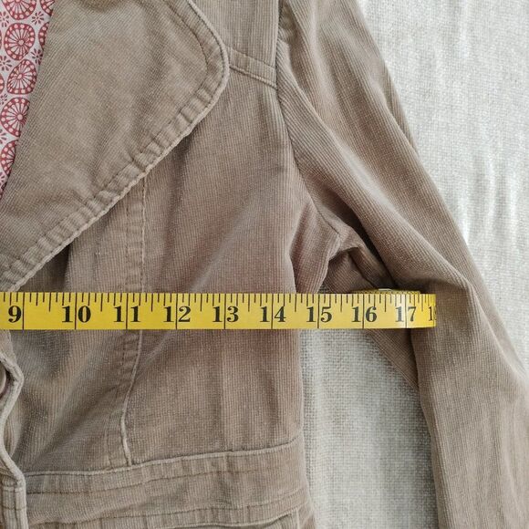 Har Moneh Corduroy Tan Peacoat Blazer Jacket Size Large - Picture 7 of 7